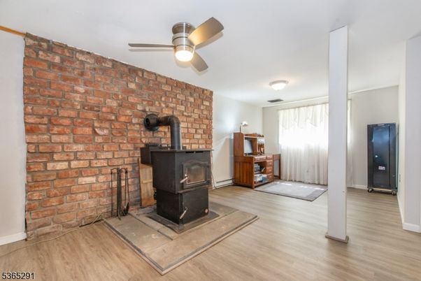 Fireplace, Interior, Stone Walls, Wood Texture Flooring