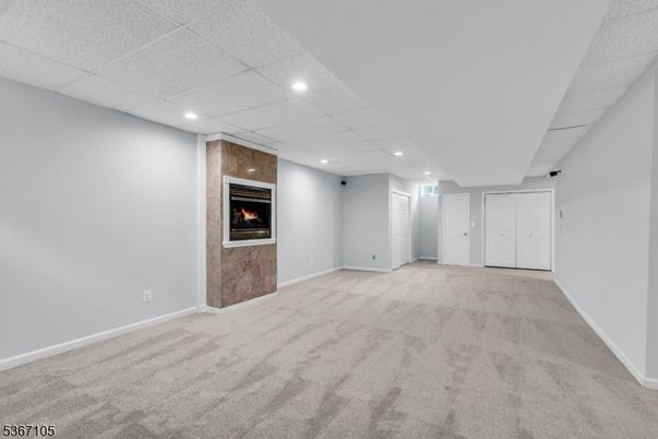 Empty room, Fireplace, Interior, Recessed Lighting
