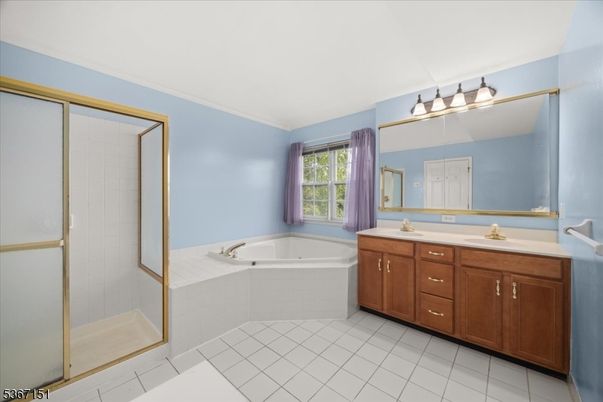 Bathroom, Dual Sink Vanities, Glass Shower, Interior