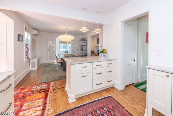 Interior, Kitchen, Pendant Lights, Wood Texture Flooring