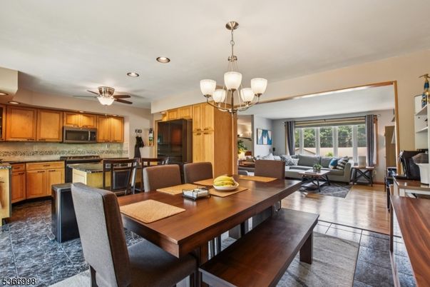 Chandelier, Dining room, Interior, Kitchen, Living room, Recessed Lighting