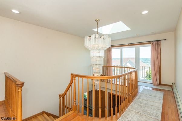 Chandelier, Dining room, Interior, Recessed Lighting, Water, Wood Texture Flooring