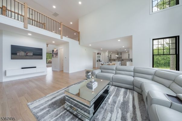 Interior, Kitchen, Living room, Recessed Lighting, Wood Texture Flooring