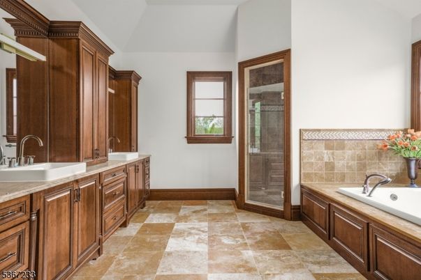 Bathroom, Dual Sink Vanities, Glass Shower, Interior