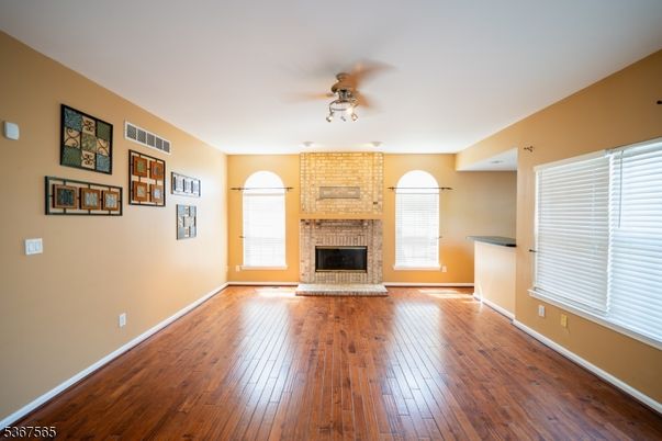 Empty room, Fireplace, Interior, Wood Texture Flooring