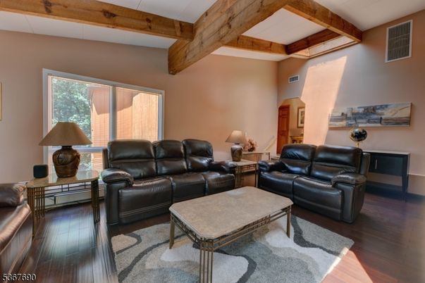 Interior, Living room, Wooden Beams, Wood Texture Flooring