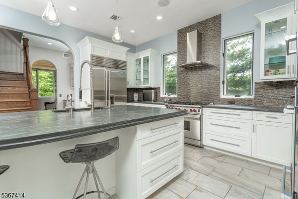 Interior, Kitchen, Pendant Lights, Recessed Lighting, Stainless Steel Appliances