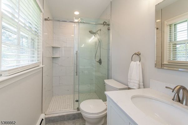 Bathroom, Glass Shower, Interior, Marble Walls, Recessed Lighting