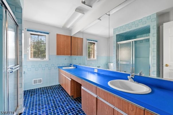 Bathroom, Dual Sink Vanities, Glass Shower, Interior