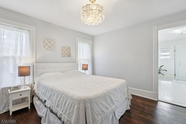 Bedroom, Chandelier, Interior, Wood Texture Flooring