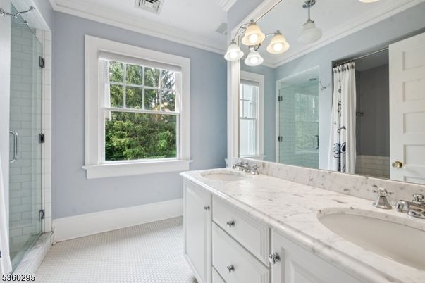 Bathroom, Dual Sink Vanities, Glass Shower, Interior
