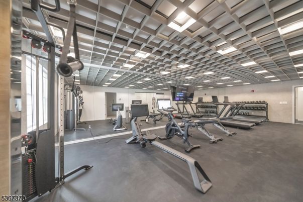Fitness Equipment, Gym, Interior, Recessed Lighting