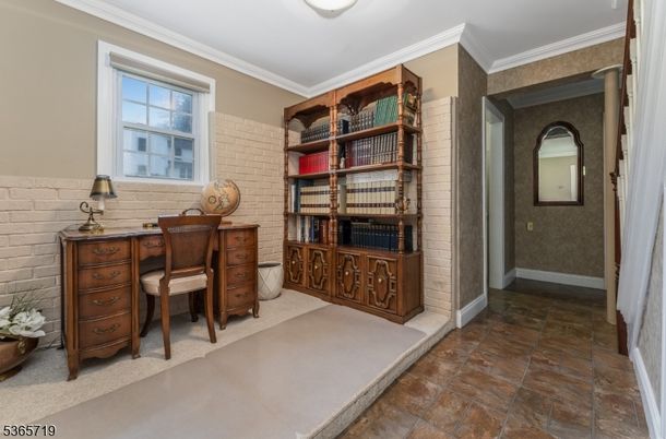 Home Office, Interior, Stone Walls