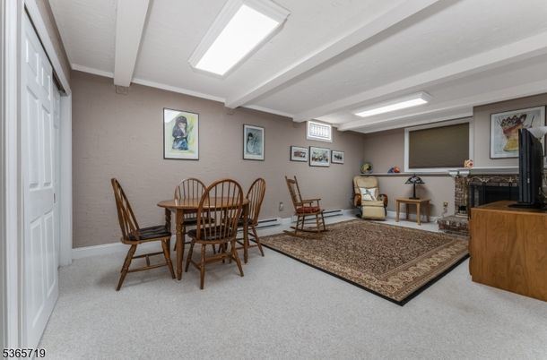 Dining room, Fireplace, Interior
