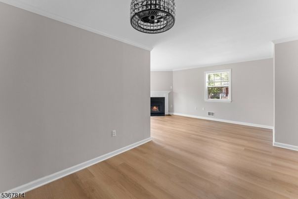 Empty room, Fireplace, Interior, Wood Texture Flooring