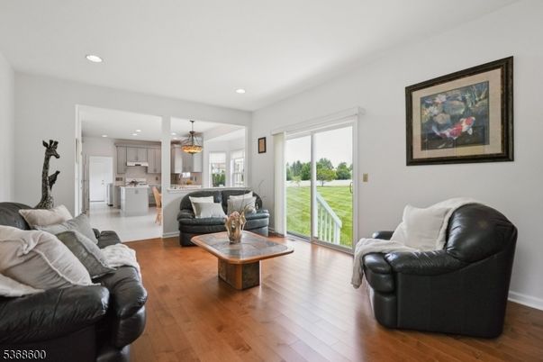 Interior, Kitchen, Living room, Pendant Lights, Recessed Lighting, Wood Texture Flooring