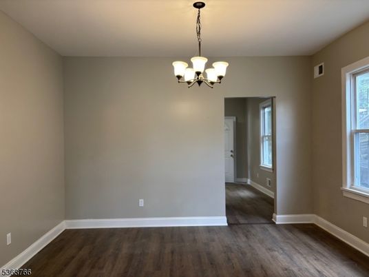 Chandelier, Empty room, Interior, Wood Texture Flooring
