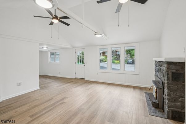 Empty room, Fireplace, Interior, Wood Texture Flooring