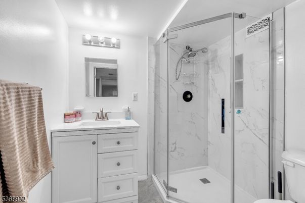 Bathroom, Glass Shower, Interior, Marble Walls