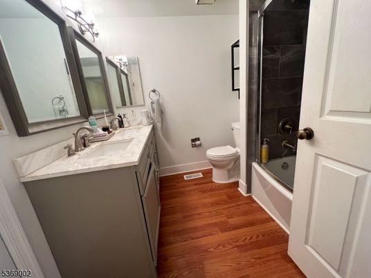 Bathroom, Dual Sink Vanities, Interior, Wood Texture Flooring