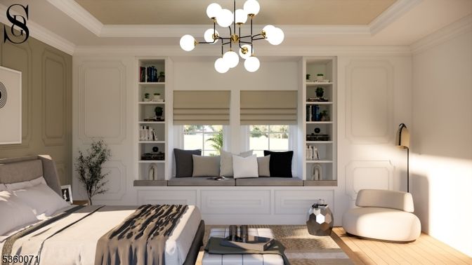 Bedroom, Interior, Pendant Lights