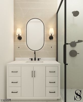 Bathroom, Glass Shower, Interior