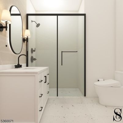 Bathroom, Glass Shower, Interior