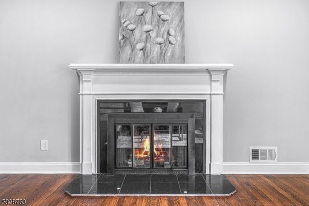 Fireplace, Interior, Wood Texture Flooring