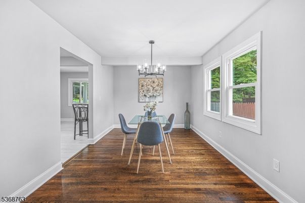 Chandelier, Dining room, Interior, Pendant Lights, Wood Texture Flooring