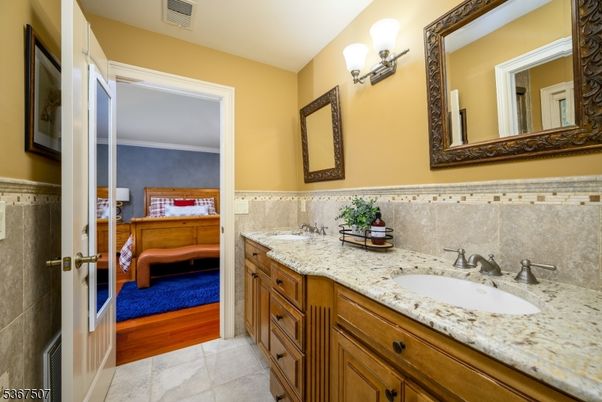Bathroom, Bedroom, Dual Sink Vanities, Interior, Wood Texture Flooring