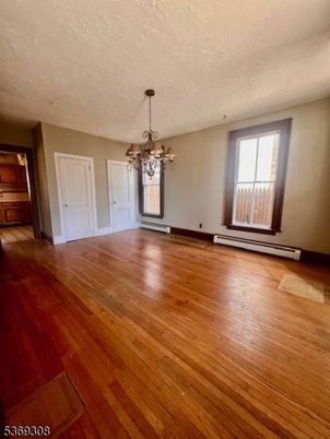 Chandelier, Empty room, Interior, Wood Texture Flooring