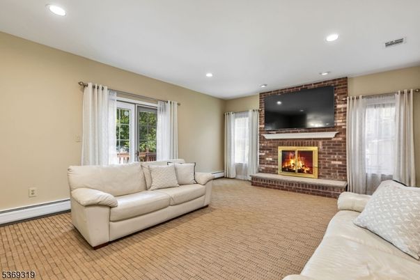 Fireplace, Interior, Living room, Recessed Lighting