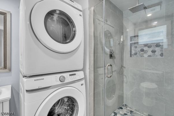 Bathroom, Glass Shower, Interior, Utility Closets, Washer
