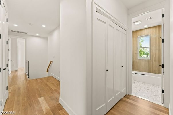 Bathroom, Interior, Recessed Lighting, Wood Texture Flooring