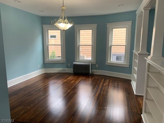 Empty room, Interior, Pendant Lights, Recessed Lighting, Wood Texture Flooring