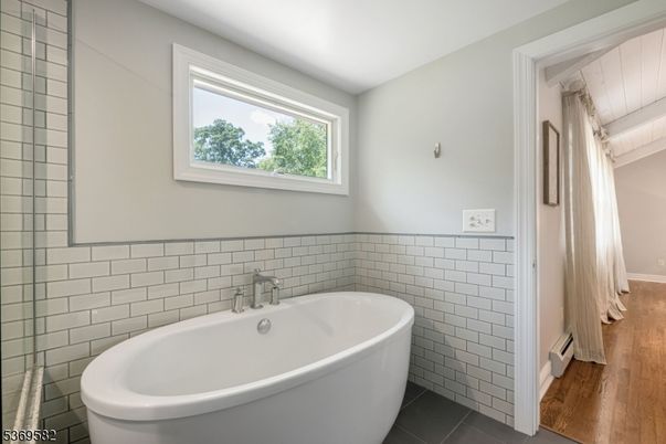 Bathroom, Free Standing Baths, Interior, Wood Texture Flooring
