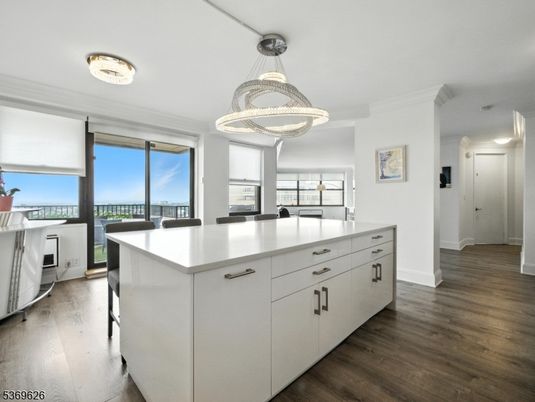 Interior, Kitchen, Pendant Lights, Wood Texture Flooring