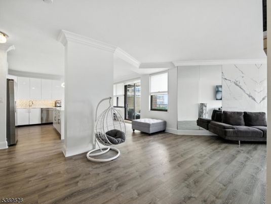 Interior, Kitchen, Marble Walls, Wood Texture Flooring