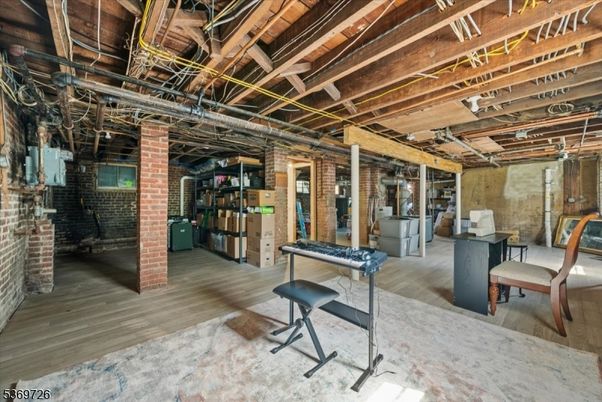 Interior, Stone Walls, Wooden Beams, Wood Texture Flooring
