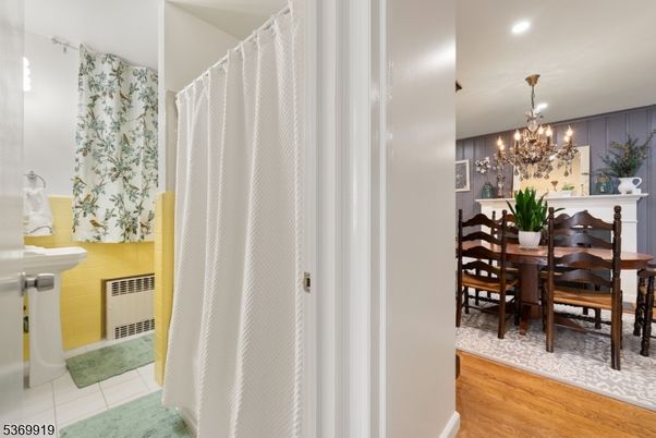 Chandelier, Dining room, Interior, Recessed Lighting, Wood Texture Flooring