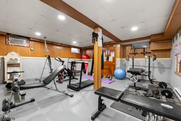 Fitness Equipment, Interior, Recessed Lighting, Wooden Walls