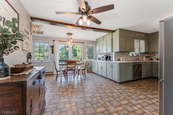 Dining room, Interior, Kitchen, Pendant Lights