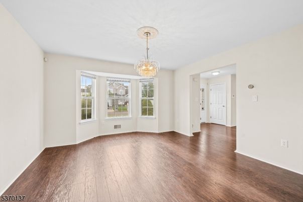 Chandelier, Empty room, Interior, Wood Texture Flooring