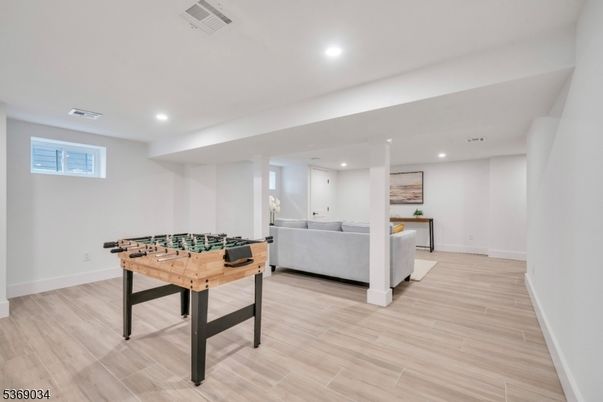 Game Room, Interior, Living room, Recessed Lighting, Wood Texture Flooring