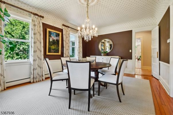 Chandelier, Dining room, Interior, Wood Texture Flooring