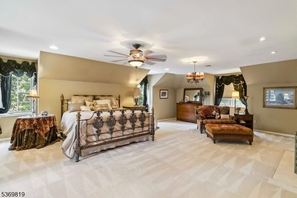 Bedroom, Chandelier, Interior, Recessed Lighting