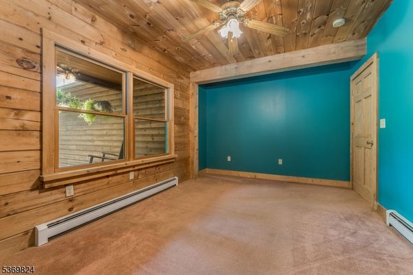 Empty room, Interior, Recessed Lighting, Wooden Ceilings, Wooden Walls