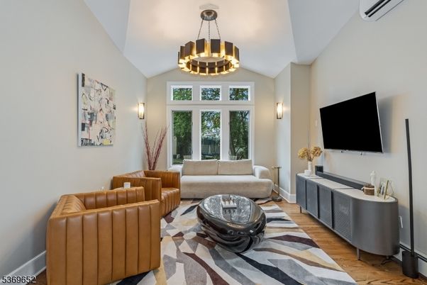 Chandelier, Interior, Living room, Wood Texture Flooring