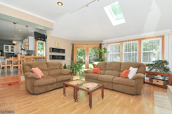 Dining room, Fireplace, Interior, Kitchen, Living room, Pendant Lights, Recessed Lighting, Wood Texture Flooring