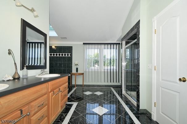 Bathroom, Dual Sink Vanities, Glass Shower, Interior, Marble